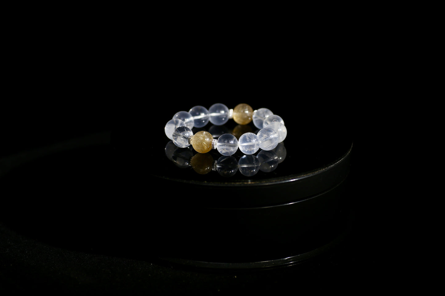 Harmony Duo: Crystal King & Golden Fortune Talisman Bracelet