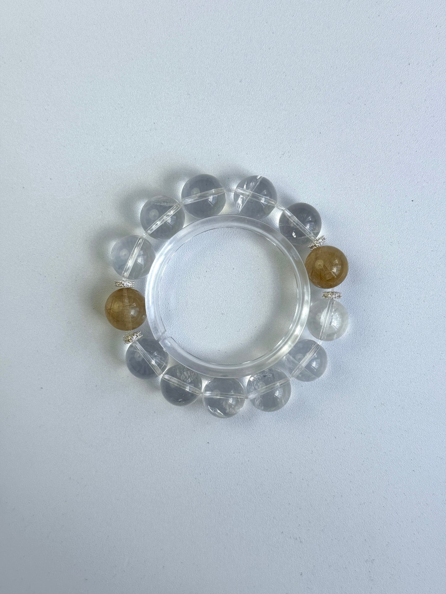 Harmony Duo: Crystal King & Golden Fortune Talisman Bracelet