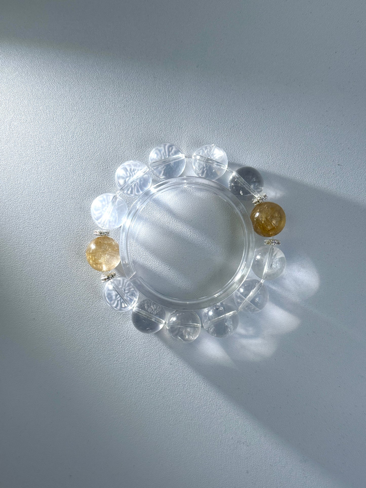 Harmony Duo: Crystal King & Golden Fortune Talisman Bracelet