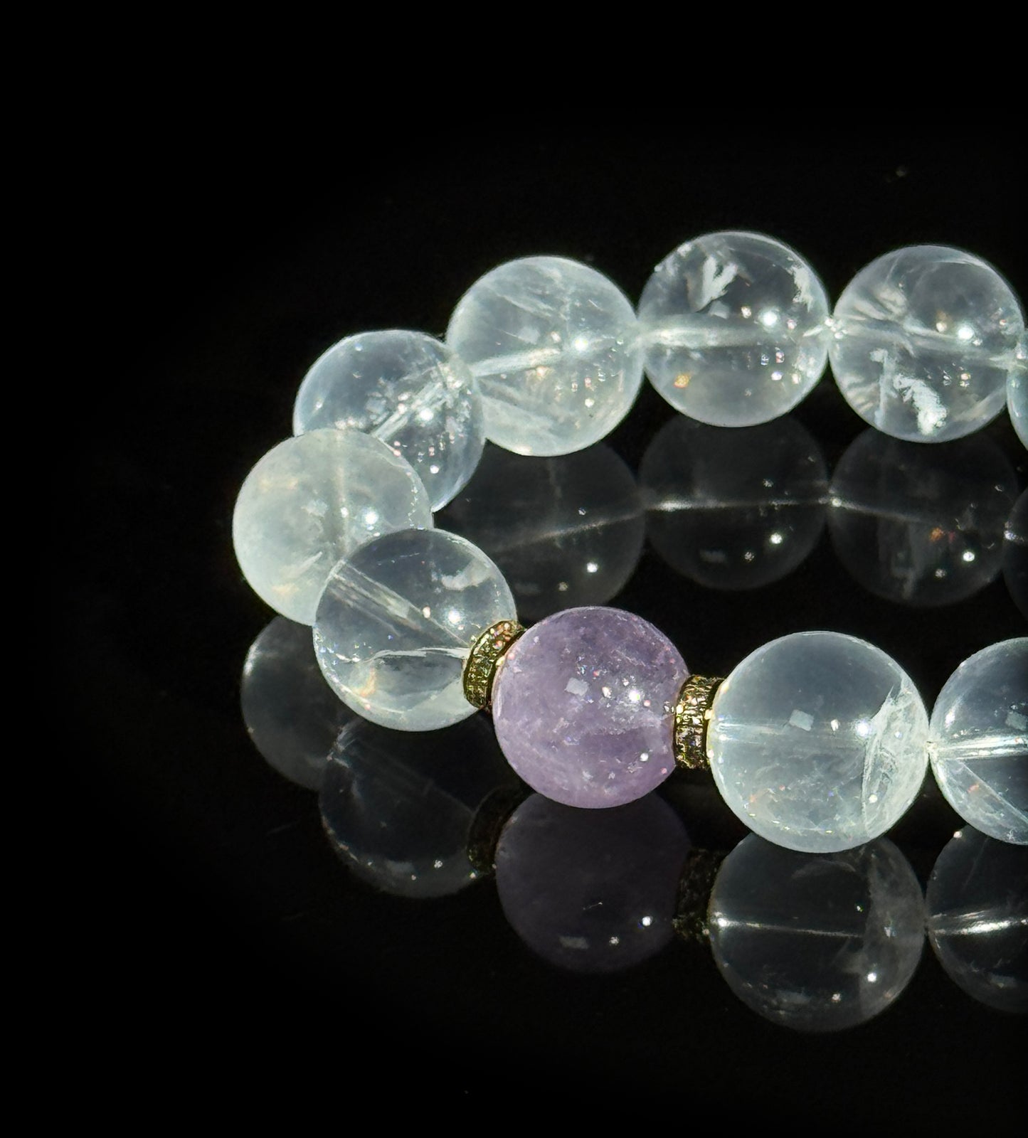 Harmony Duo: Pure Quartz & Royal Amethyst Energy Bracelet