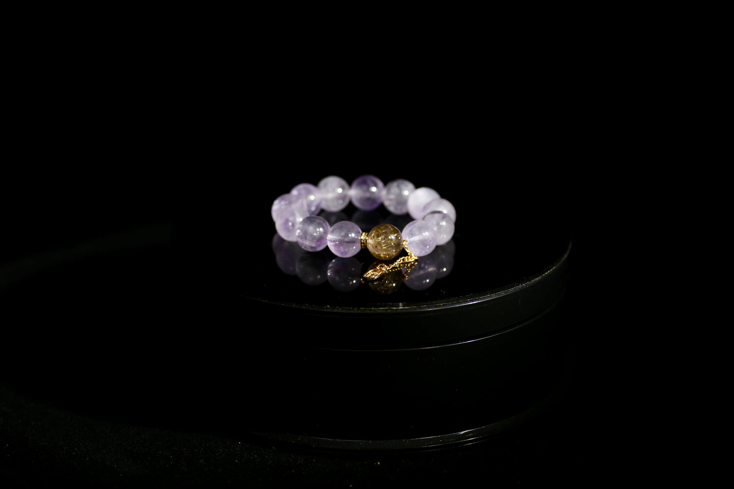 Harmony Duo: Royal Amethyst & Golden Rutilated Quartz Energy Bracelet