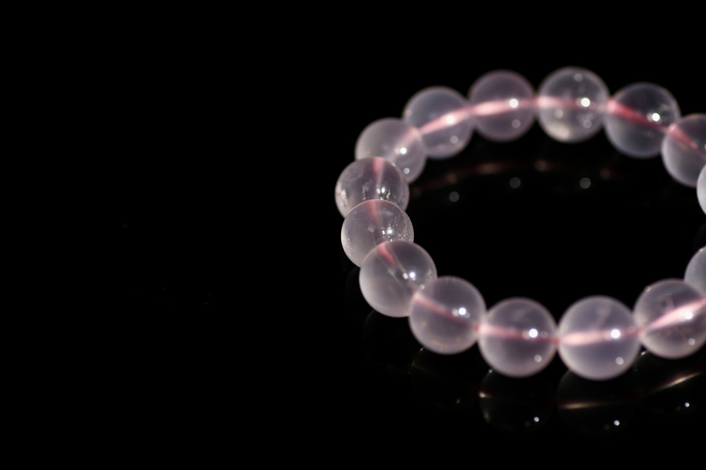 Icy Pink Quartz Mineral Bracelet