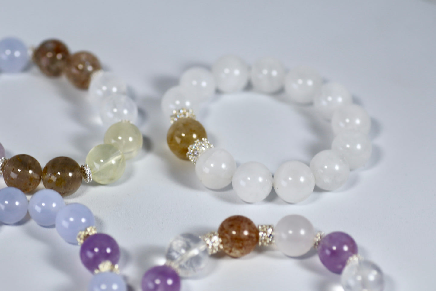 Harmony Duo: Pure Quartz & Golden Rutilated Quartz Energy Bracelet
