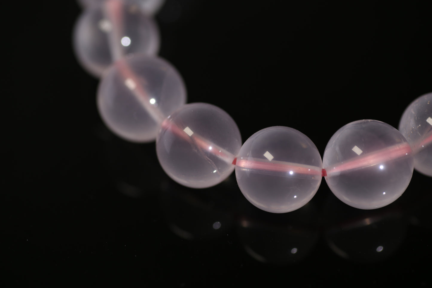 Icy Pink Quartz Mineral Bracelet