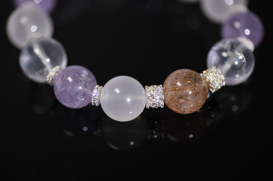 Harmony Quartet: Brazilian Amethyst & Madagascar Citrine Energy Bracelet