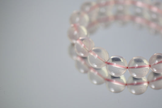 Icy Pink Quartz Mineral Bracelet